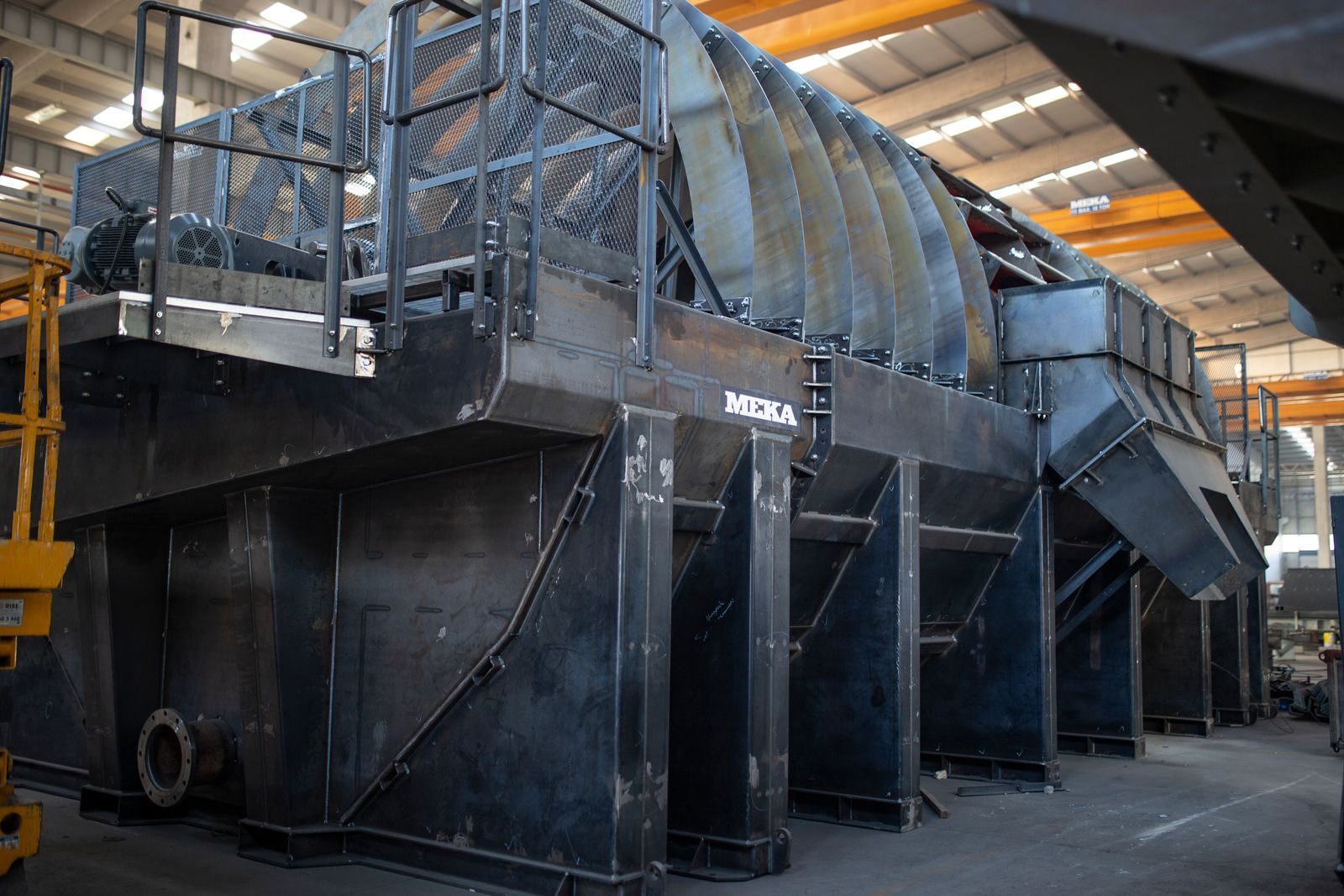 Powerful industrial machinery in a factory setting, emphasizing engineering excellence.